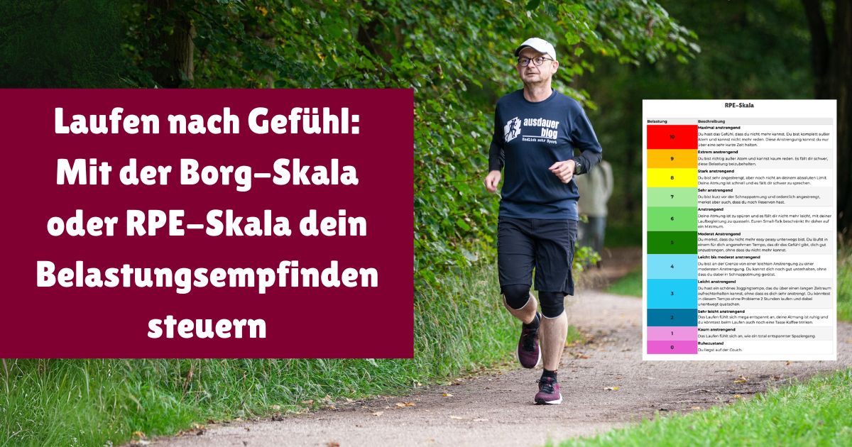 Entdecke, wie du mit der Borg-Skala oder RPE-Skala dein Lauftraining durch dein Belastungsempfinden subjektiv steuern kannst.
